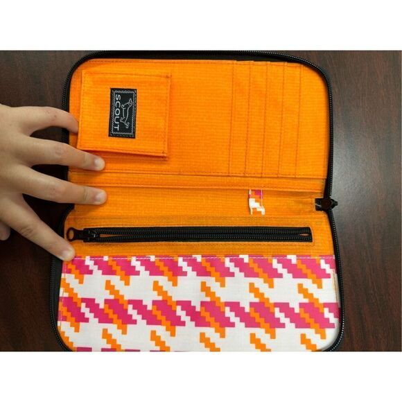 Scout Pink and Orange Zipper Wallet - Picture 3 of 7
